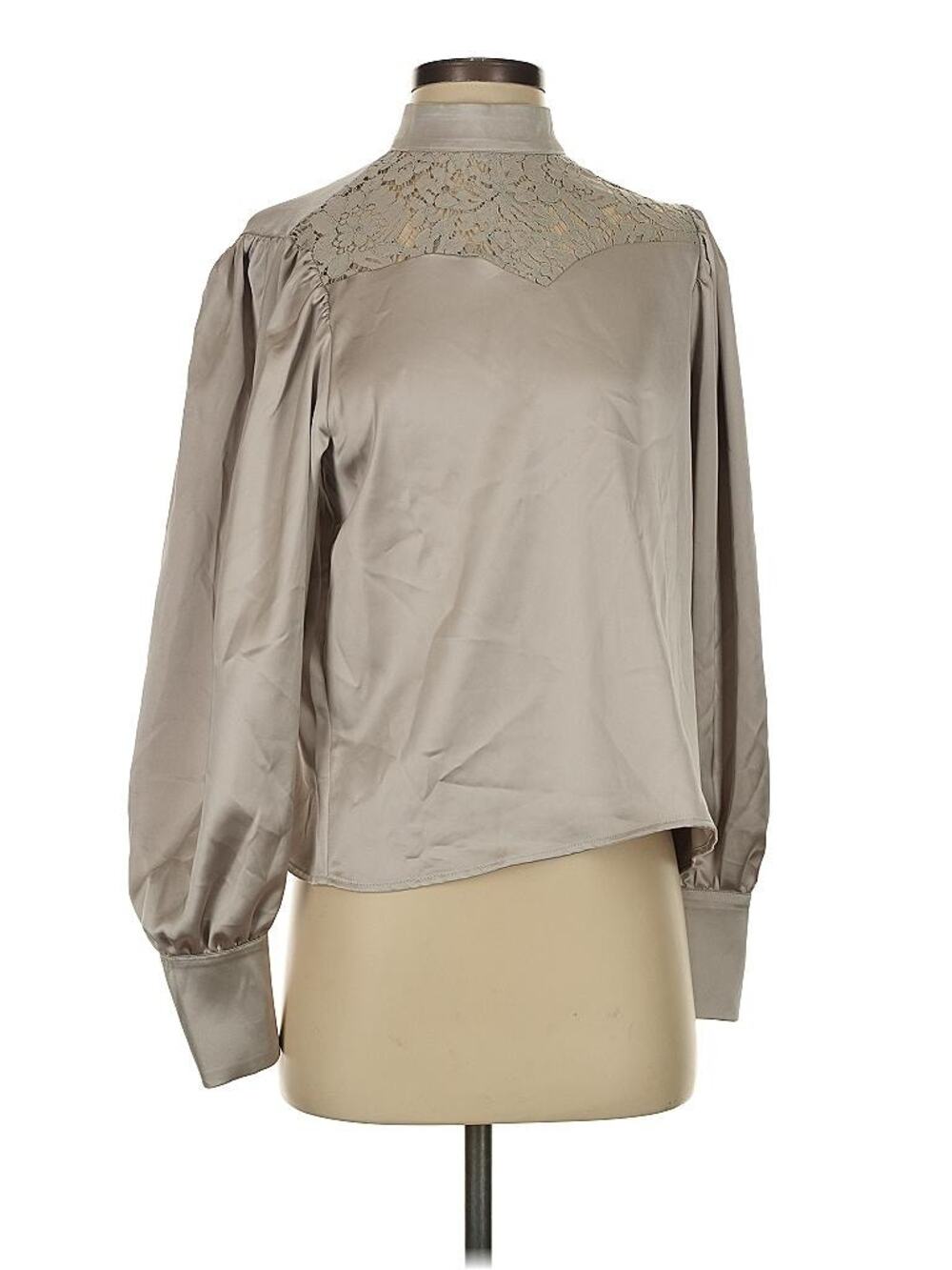Silver Silky, Lacy Nicole Miller New York Top Size S